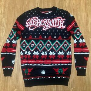 NWT Aerosmith Logo Band Ugly Sweater Rock N Roll US BASED SELLER!
